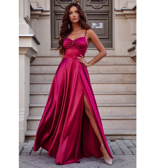 001112. GORSET satyna BORDOWY